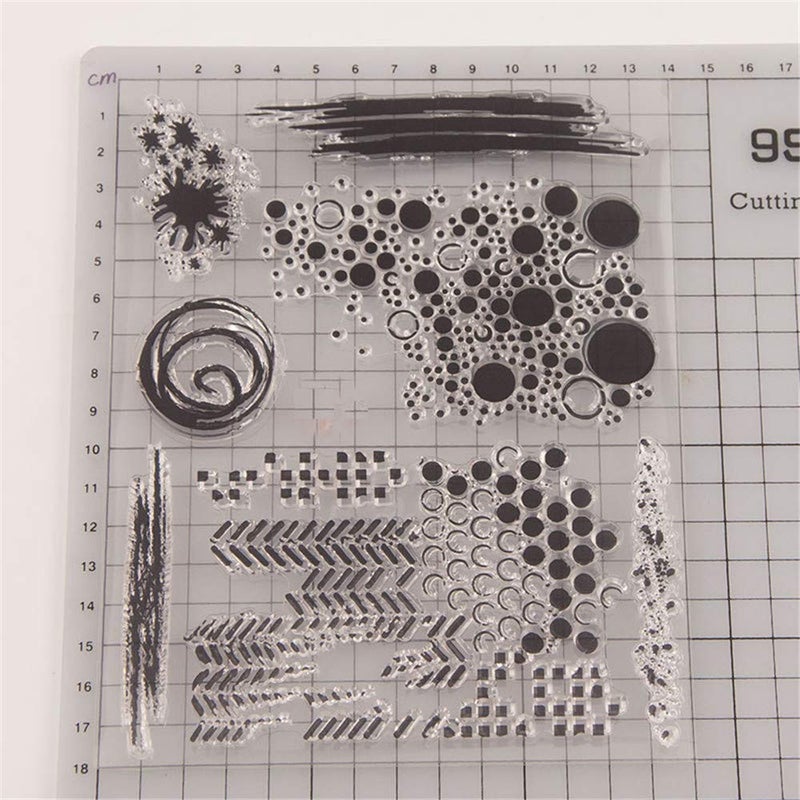 arriettycraft Ink Marks Circle Dots Clear Stamps for Card Making and Journaling, Honeycomb spot Rubber Stamps for Journals Scrapbooking Albums Paper Crafts Decoration-A1336 - Image 2